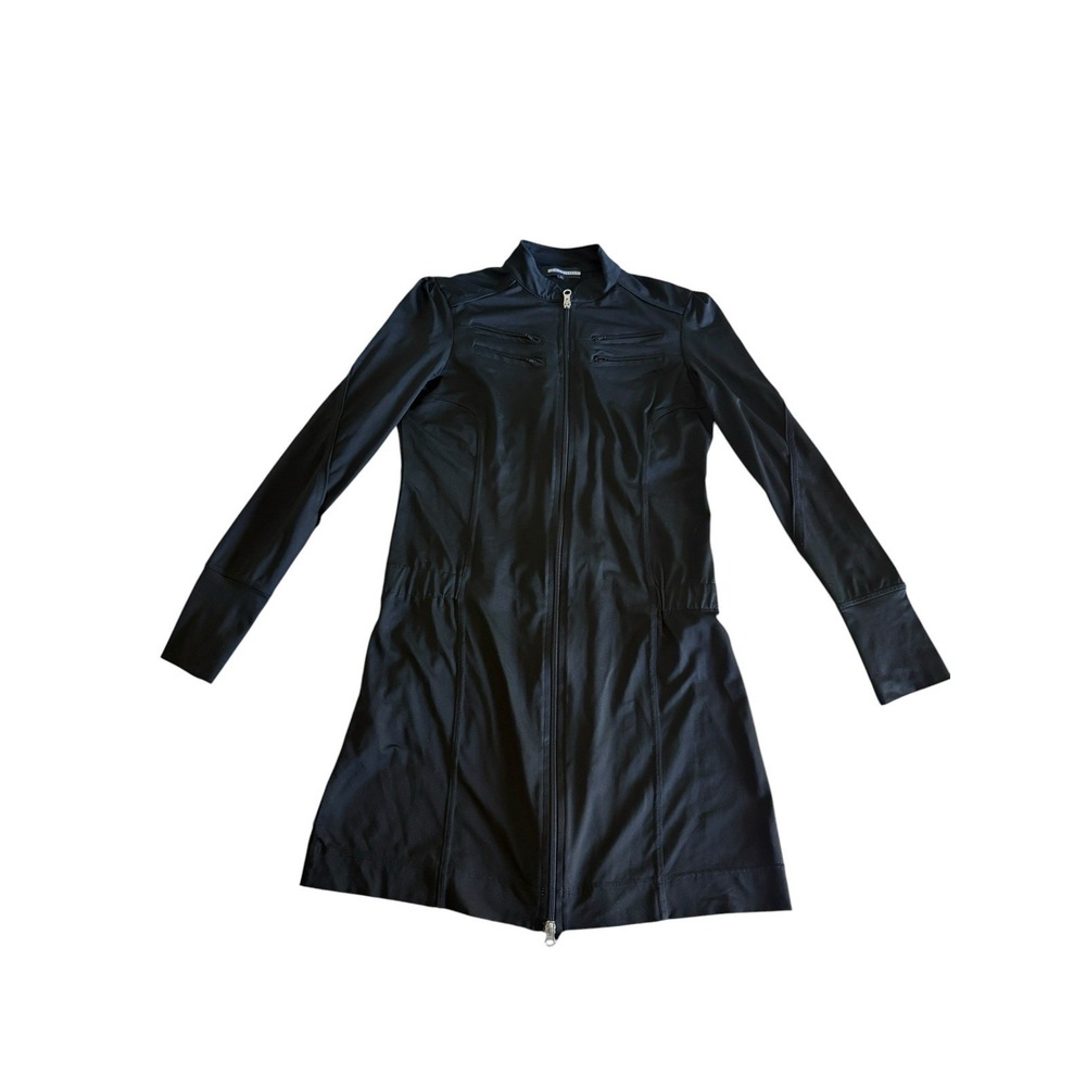 Anatomie Womens Travel Jacket Dress Slim Silhouette Chest Zippers Small Black